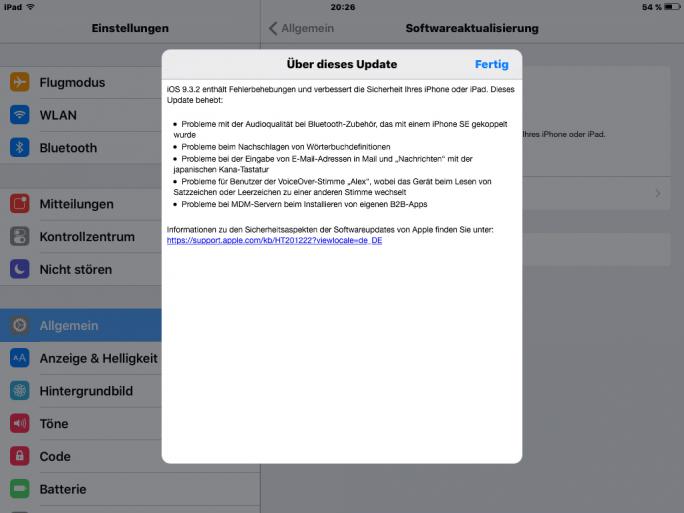iOS 9.3.2 zamyka 39 luk w zabezpieczeniach i naprawia liczne błędy