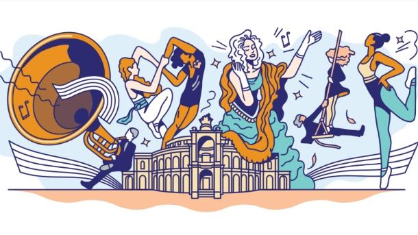 Google Doodle Opera Sempera ma dziś 177 lat