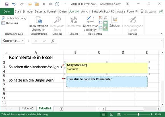 Excel: Zmień standardowy format pola notatek lub komentarzy - czy to możliwe?