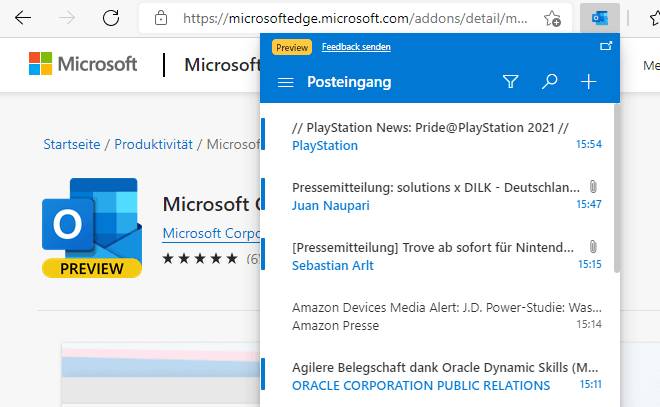 Rozszerzenie Outlook dla Microsoft Edge jest teraz dostępne jako podgląd