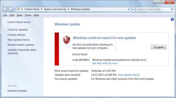 Aktualizacja systemu Windows 7 zepsuta dla niektórych użytkowników